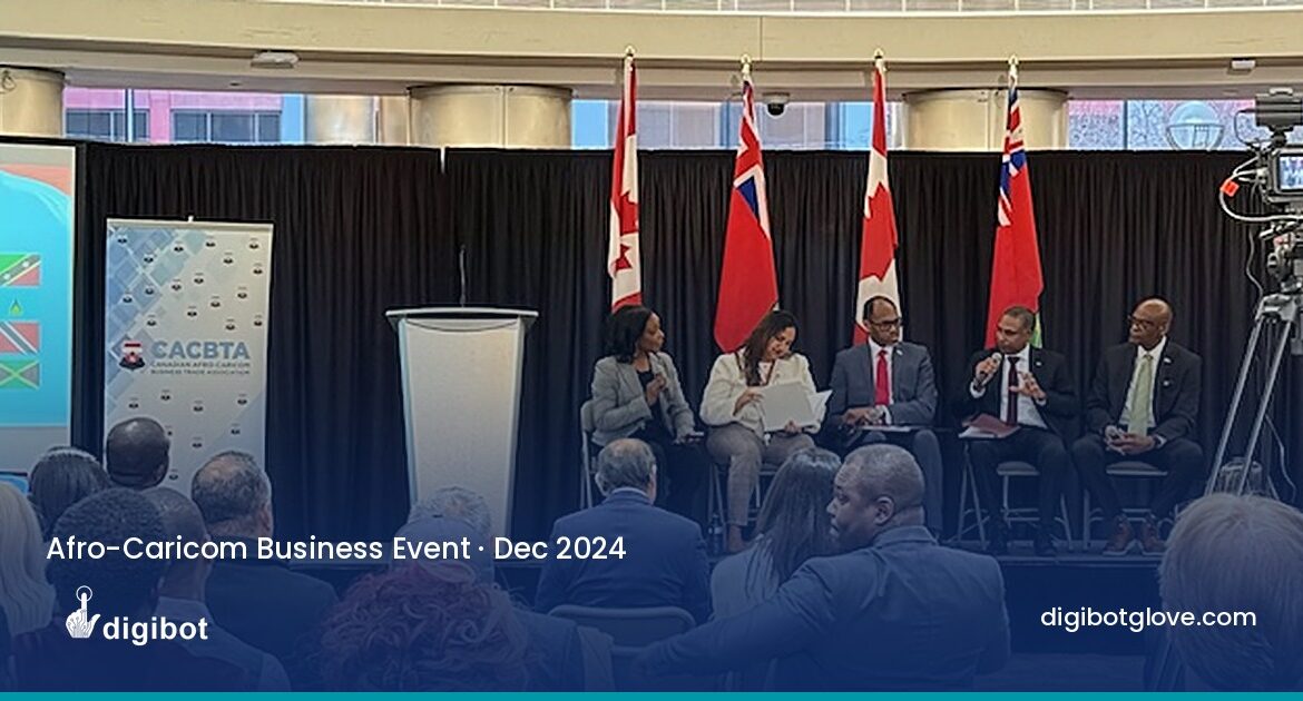 Panel discussion at the Canadian Afro-Caricom Business and Trade Association event, December 2024